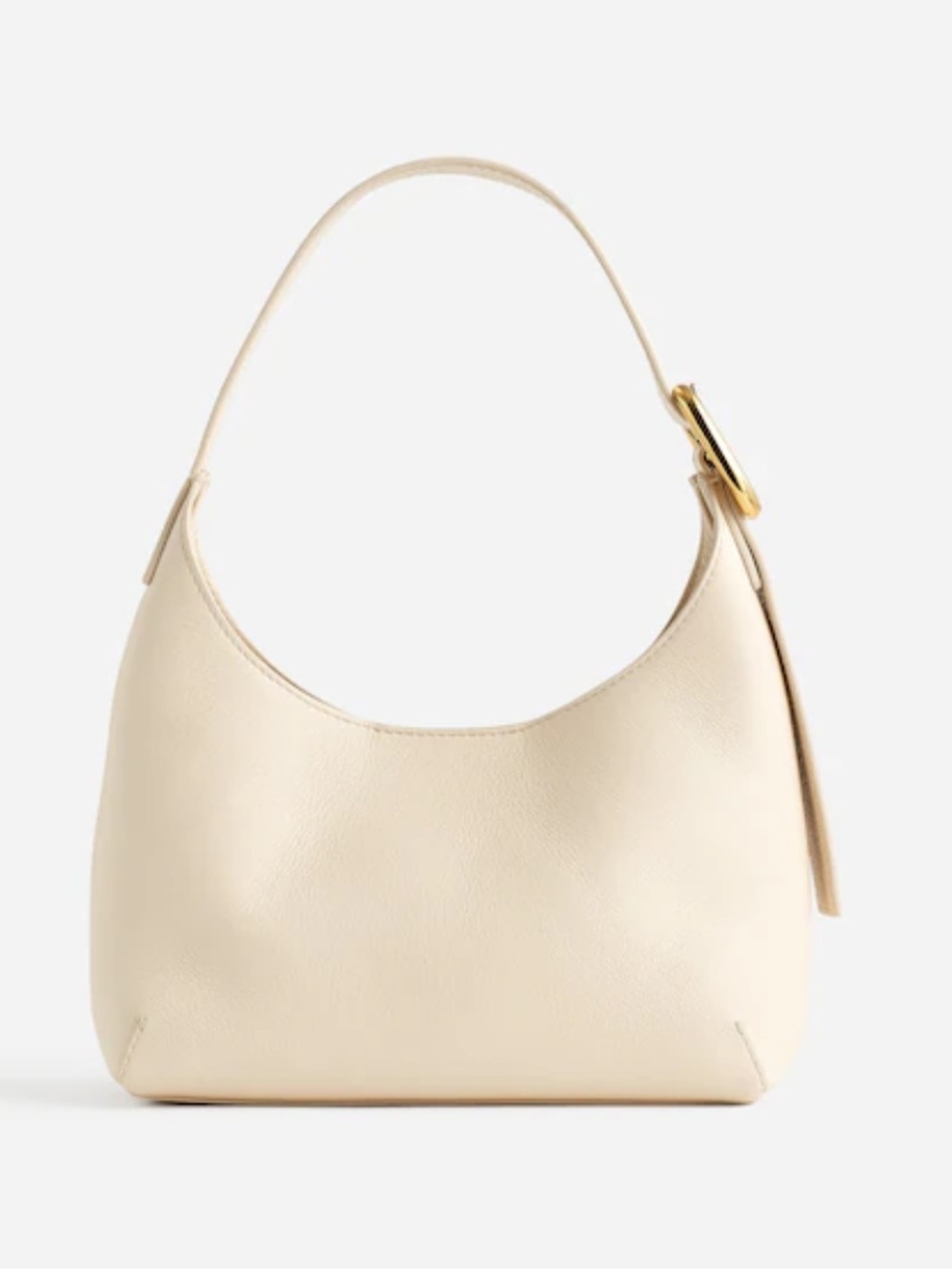 NWT Madewell The Sculptural-Buckle Shoulder Bag in Cream